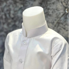 Kids Plain Kurta Trouser - White -213