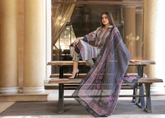 3pc Lawn Slub Digital Print Suit with Lawn Digital Print Dupatta