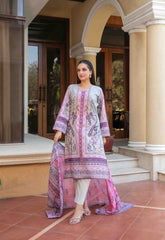 3pc Lawn Slub Digital Print Suit with Lawn Digital Print Dupatta