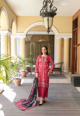 3pc Lawn Slub Digital Print Suit with Lawn Digital Print Dupatta