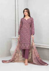 3pc Digital printed Khaddar suit with embroidered digital print cutwork Dupatta