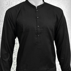 Black Plain Kurta Trouser