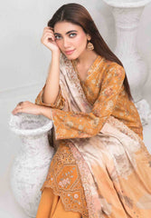 3pc Digital printed lawn suit with embroidered digital print cutwork Dupatta