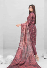 3pc Digital printed lawn suit with embroidered digital print cutwork Dupatta