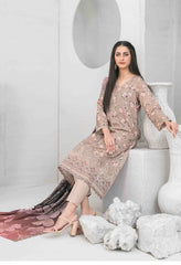 3pc Digital printed Khaddar suit with embroidered digital print cutwork Dupatta