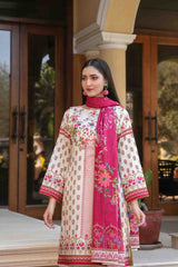 3pc Lawn Slub Digital Print Suit with Lawn Digital Print Dupatta