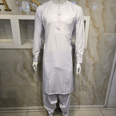 214 white Simple and sophisticated collarless suit