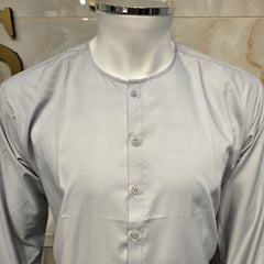 214 light grey mens Simple and sophisticated collarless suit