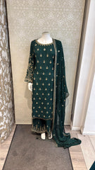 3pc gree Korean silk