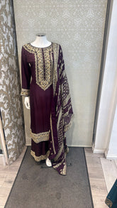 3pc Dusty Plum Sheesha silk