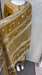 3pc Bronzed Mustard Sheesha silk