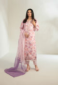 Peach Blush Stitched Fancy Embrioderd organza suit