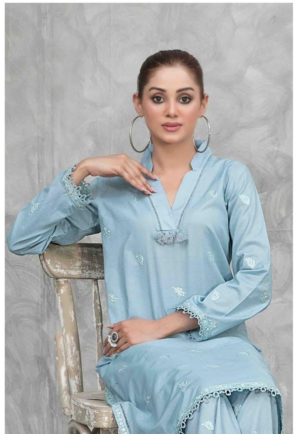 Zuri light blue two piece