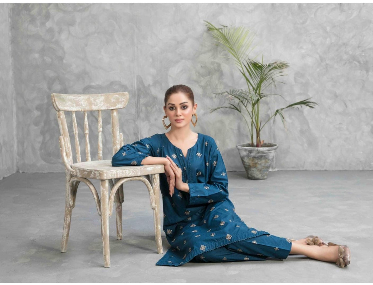 Zuri teal colour two piece