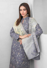 3pc Digital printed lawn suit with embroidered digital print cutwork Dupatta