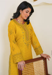 2pc mustard with mustard embroidery