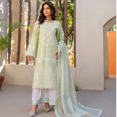 KC 1445 mint green with white embroidery