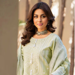 KC 1445 mint green with white embroidery