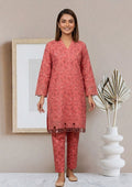 Warm coral rose trendy Patch Work Co-ord Set