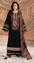 Deep Black Karma Signature Embroidered 3 Piece suit