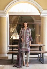 3pc Lawn Slub Digital Print Suit with Lawn Digital Print Dupatta