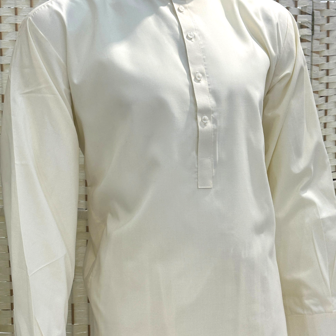 Cream Boski Shalwaar Kameez
