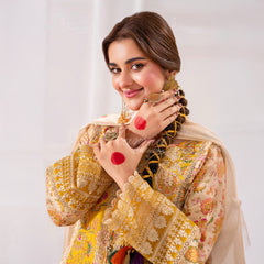 Yellow Outfit With Silk Duppata