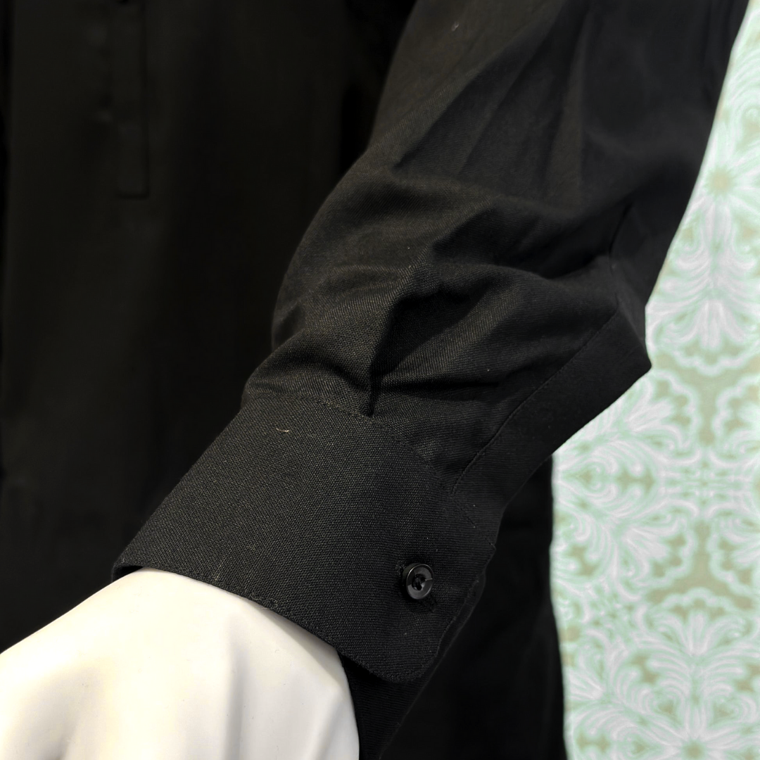 Black Plain Kurta Trouser