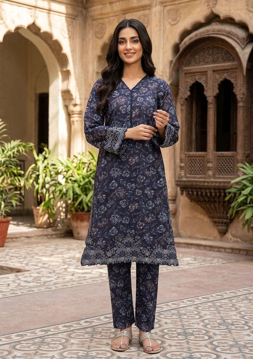 Midnight Navy trendy Patch Work Co-ord Set