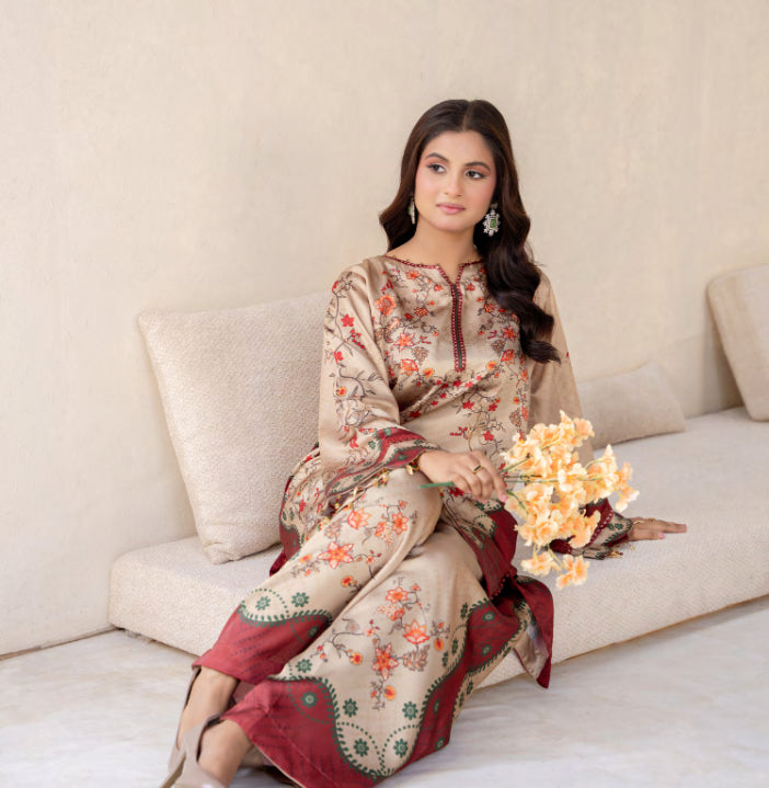 2pc co-ord set Baige and red