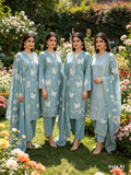 3pc baby blue butterfly suit