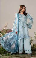 Muted Blue Karma Signature Embroidered 3 Piece suit