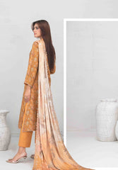3pc Digital printed lawn suit with embroidered digital print cutwork Dupatta