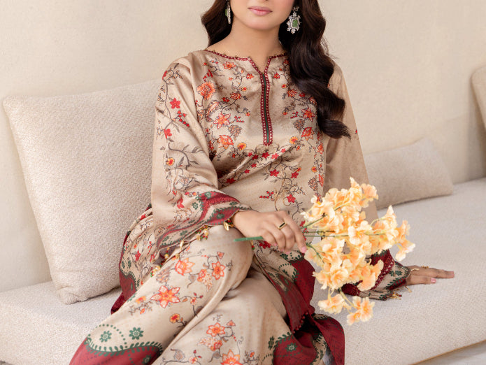 2pc co-ord set Baige and red
