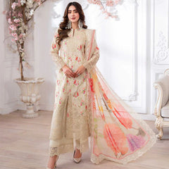 KC 1470 open jacket style cream floral