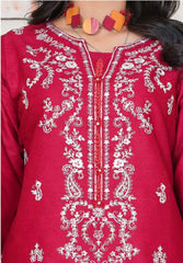 2pc red with white embroidery