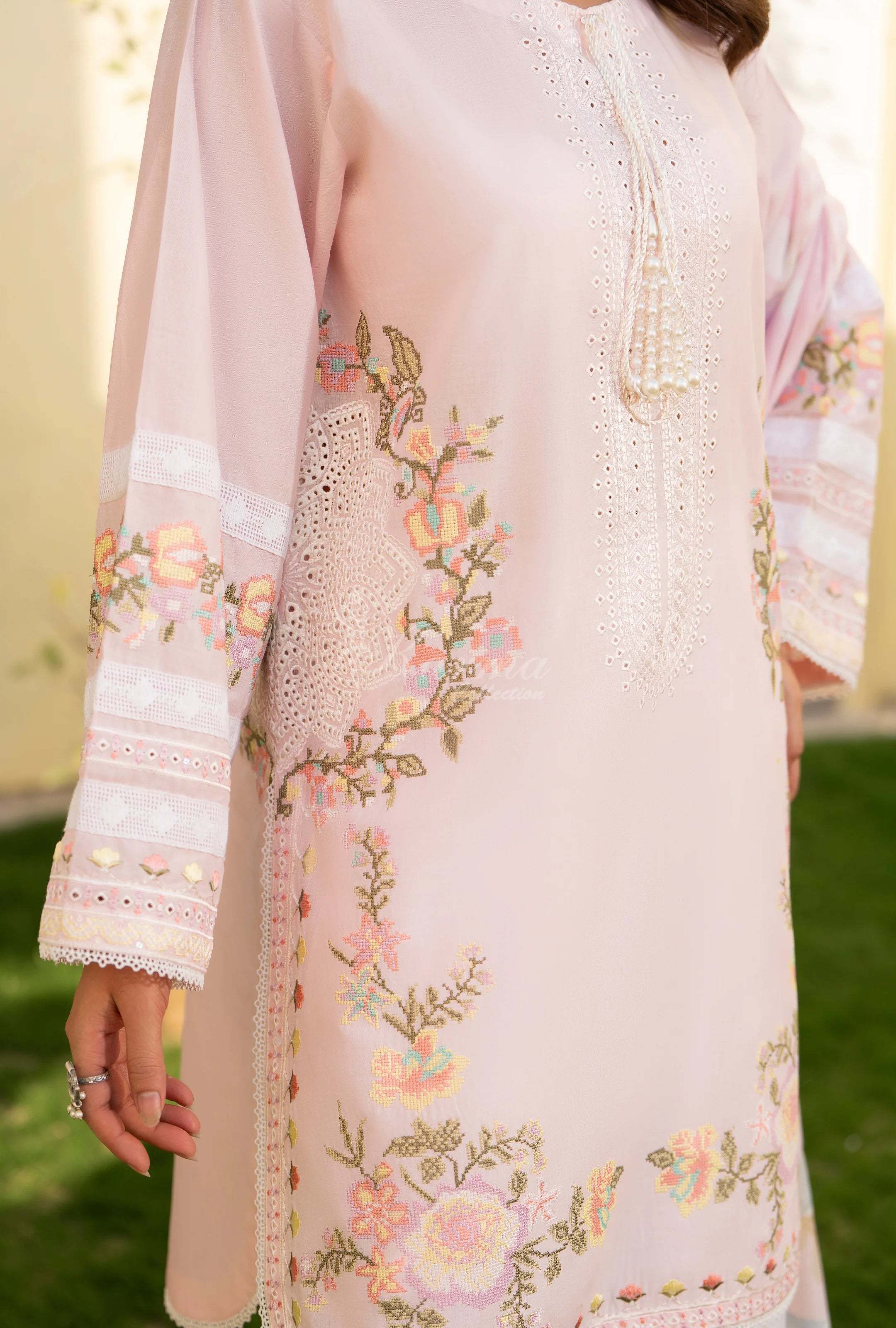 Original karma collection 3pc farshi shalwar suit ROSE QUARTZ
KC-1561