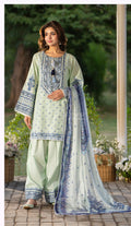 Green and blue original karma farshi Shalwaar 3pc suit