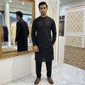 Embroidered Black Kurta Trouser