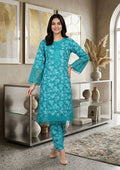 Teal Blue trendy Patch Work Co-ord Set