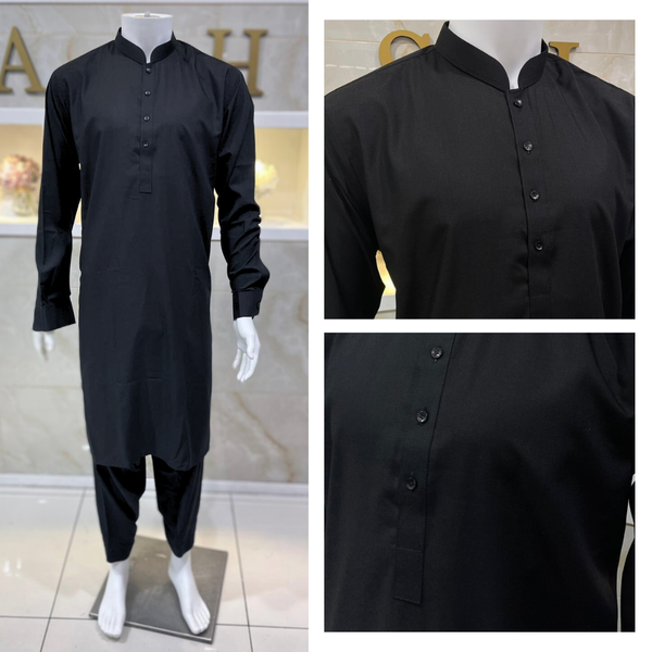 Plain Black Kurta Shalwar