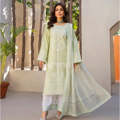 KC 1445 mint green with white embroidery