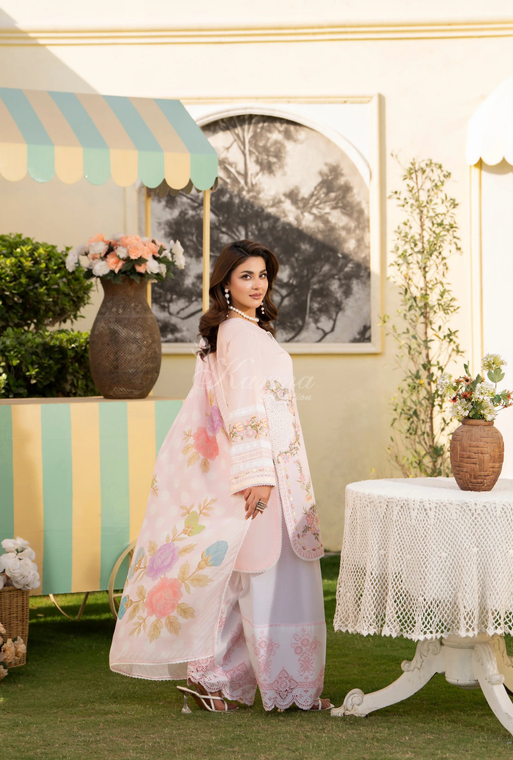 Original karma collection 3pc farshi shalwar suit ROSE QUARTZ
KC-1561