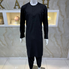 Plain Black Kurta Style