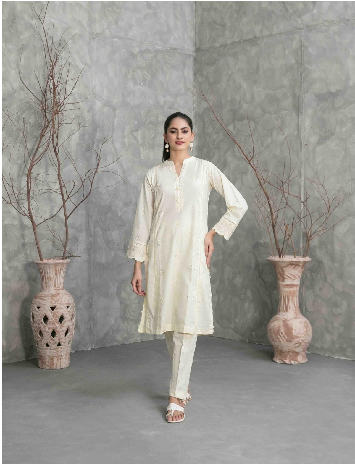 Zuri cream colour two piece