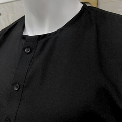 Plain Black Kurta Style