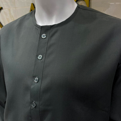 Plain Grey Kurta Style