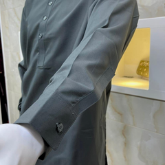 Plain Grey Kurta Style