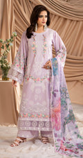 Pastel Mauve Karma Signature Embroidered 3 Piece suit