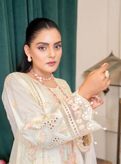 Are2 cream with pink and gold embroidery